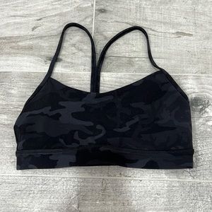lululemon camo flow y bra size 6